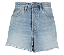 Ungesäumte Jeans-Shorts im 50s-Style