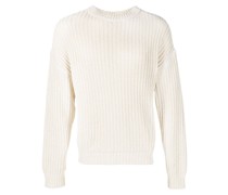 Gerippter Strickpullover aus Seide