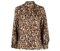 Bluse mit Leoparden-Print