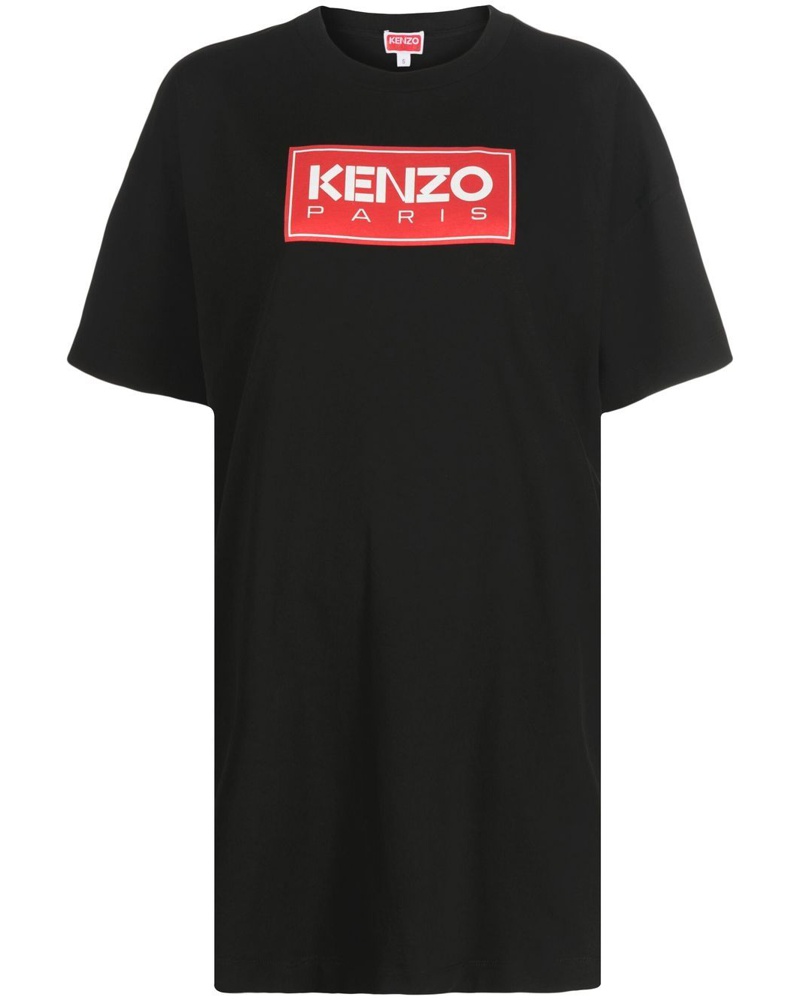 Kenzo Damen T-Shirtkleid mit Logo-Print