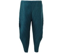 Plissierte Cropped-Hose