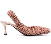 Gewebte Slingback-Pumps 75mm