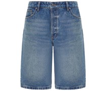 Hoch sitzende Jeans-Shorts