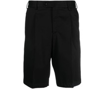 box-pleat cotton bermuda shorts