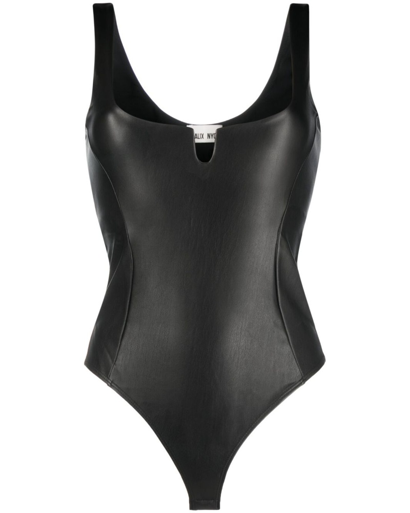 Buy ALIX NYC Malone Cutout Ribbed Stretch-modal Bodysuit - Black
