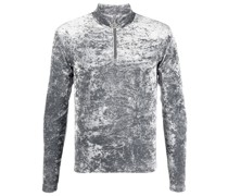 Samtpullover mit Knitteroptik