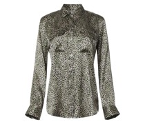 Seidenhemd mit Leoparden-Print