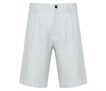 Geknöpfte Leinen-Shorts