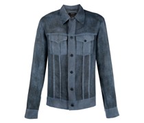 Jeansjacke mit Acid-Wash-Effekt