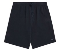 Waffelstrick-Shorts mit Logo-Patch