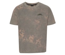 Waffelstrick-T-Shirt mit Camouflage-Print