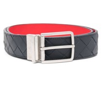 Intrecciato reversible leather belt