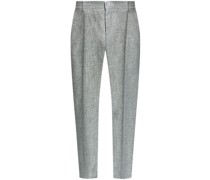 tapered lurex trousers