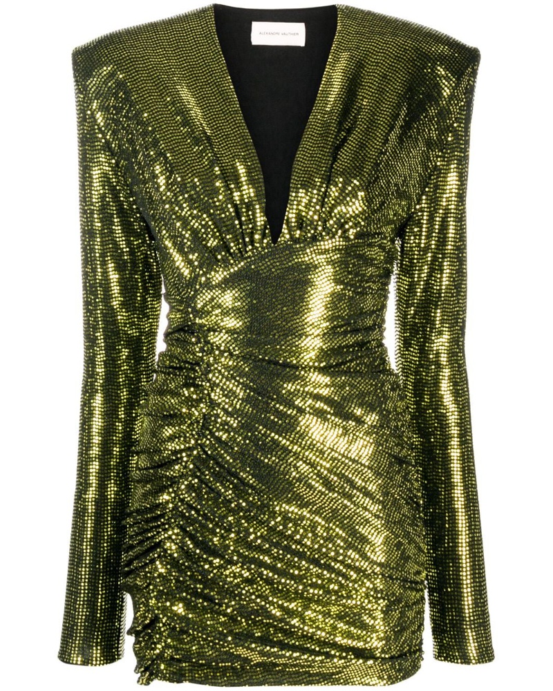 Alexandre Vauthier Damen Metallisches Minikleid