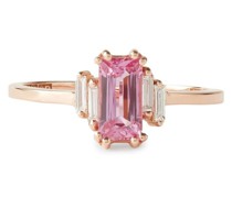 18kt rose gold sapphire and diamond ring