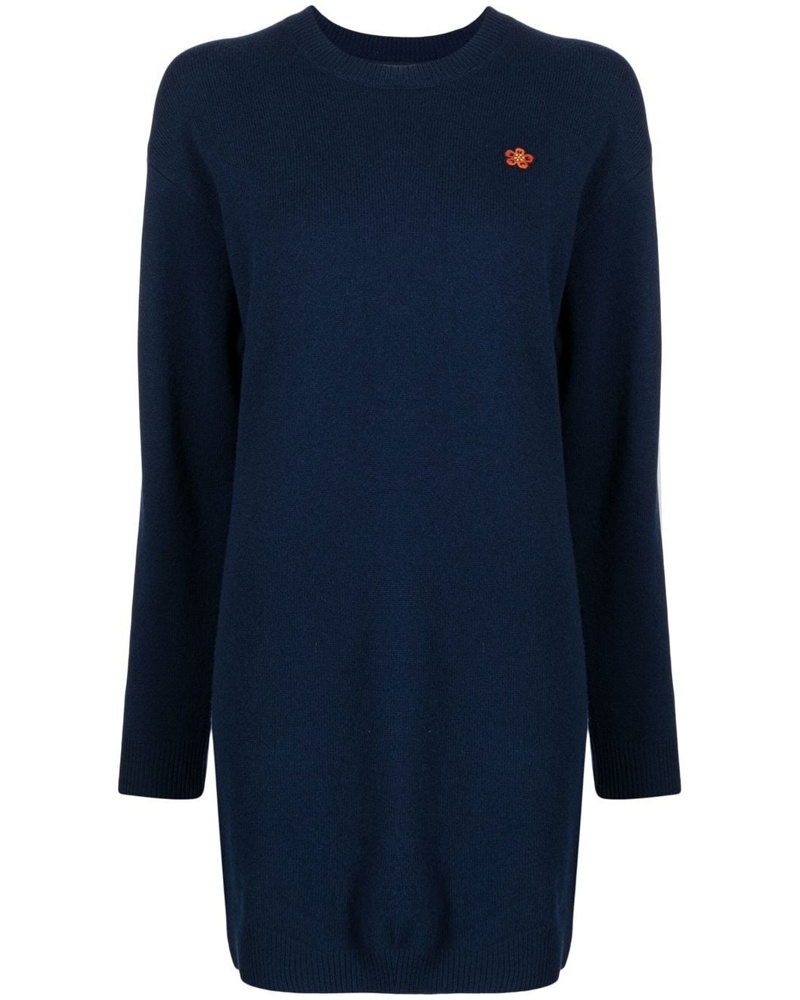 Kenzo Damen Gestricktes Intarsien-Kleid