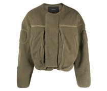 Cropped-Jacke aus Faux Shearling