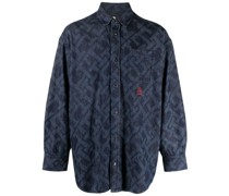 Jeanshemd aus Monogramm-Jacquard