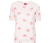 Blumen-T-Shirt im Layering-Look