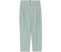 wool tapered cropped trousers