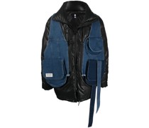 Gefütterte Jacke mit Jeanseinsatz