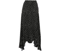 asymmetric polka-dot maxi skirt