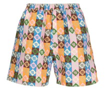 Badeshorts mit Logo-Print