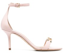 85mm chain-trim leather sandals