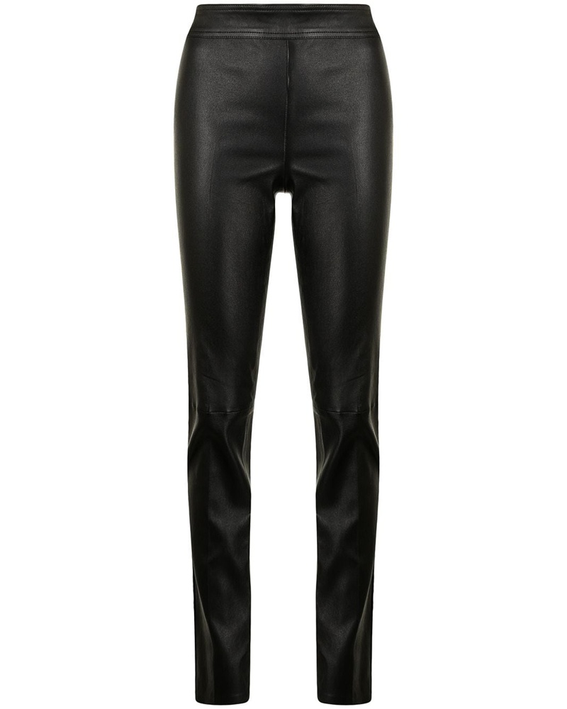 Helmut Lang Damen Lederhose mit Schlitzen