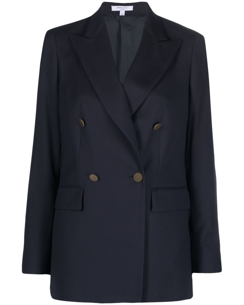 Boglioli Damen Doppelreihiger Tweed-Blazer