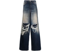 Weite Jeans im Distressed-Look