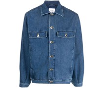 Jeansjacke mit Logo-Print