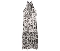 Neckholder-Kleid mit Blumen-Print