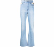 Schlagjeans mit hohem Bund