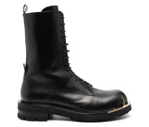 Schnürstiefel mit Tigerzahn-Detail