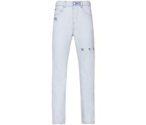 Slim-Fit-Jeans mit Logo-Stickerei
