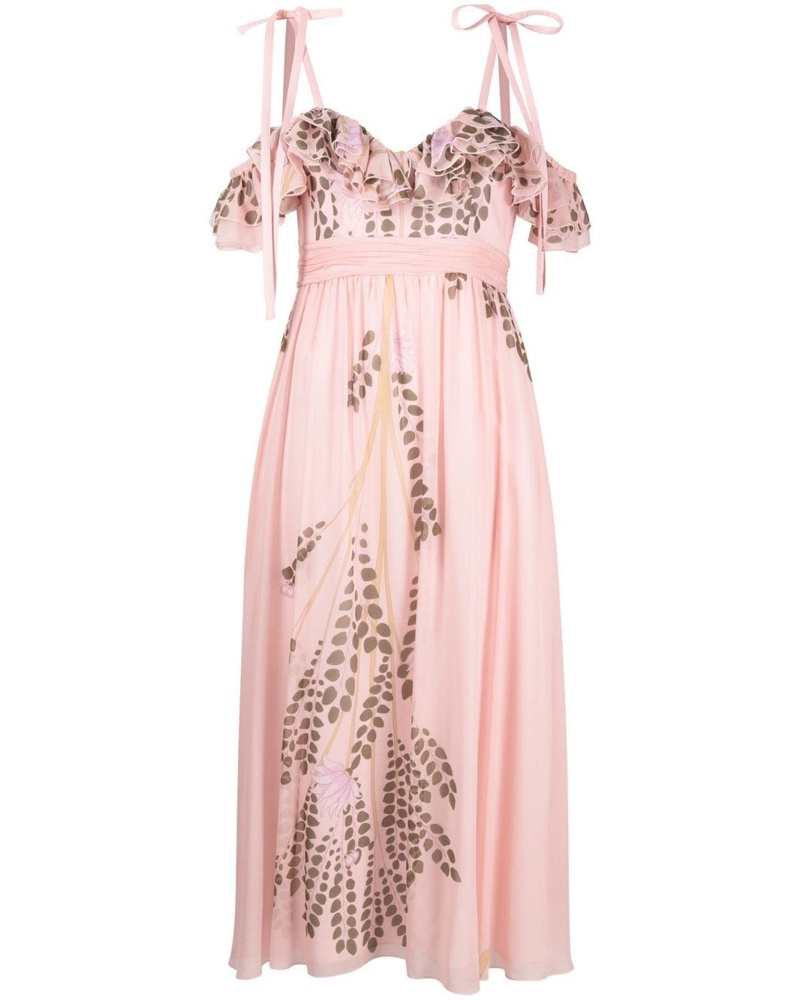 Giambattista Valli Damen Schulterfreies Midikleid
