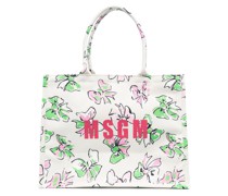 Canvas-Shopper mit Logo-Print