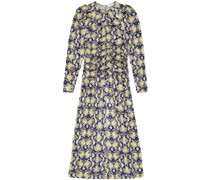 Midikleid mit Schlangenleder-Print