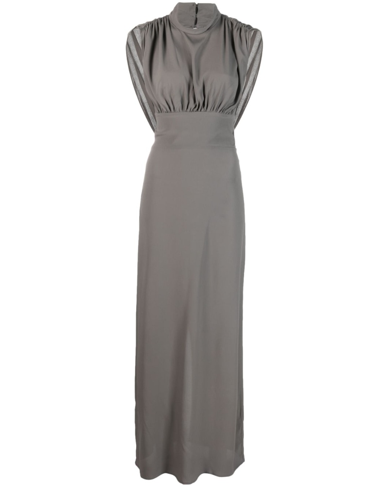 Semicouture Damen Maxikleid aus Seide