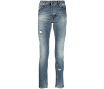 Ausgeblichene Slim-Fit-Jeans