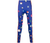 Fahrrad-Leggings mit Cartoon-Print
