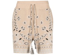 Shorts aus Pikee mit Bandana-Print