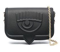 Eyelike Schultertasche aus Faux-Leder