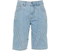 Jeans-Shorts mit Kontrasteinsatz