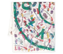 logo-print modal scarf