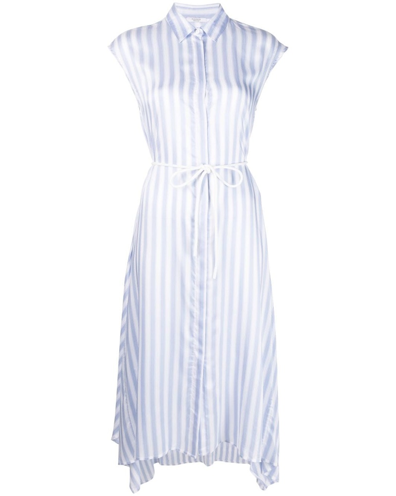 Peserico Damen Gestreiftes Hemdkleid