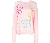 Sweatshirt mit Blumenstickerei
