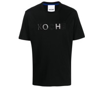 T-Shirt mit Logo-Stickerei