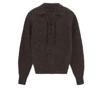 Pullover mit gespreiztem Kragen